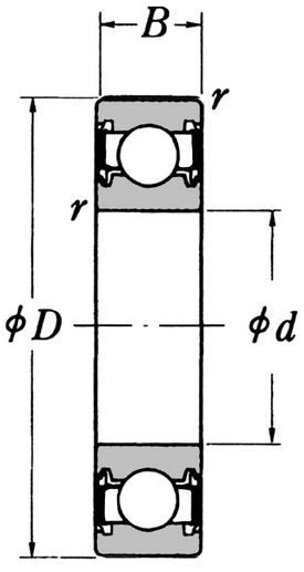 698-2RS Bearing Dimensions 8mm X 19mm X 6mm | ISK BEARINGS